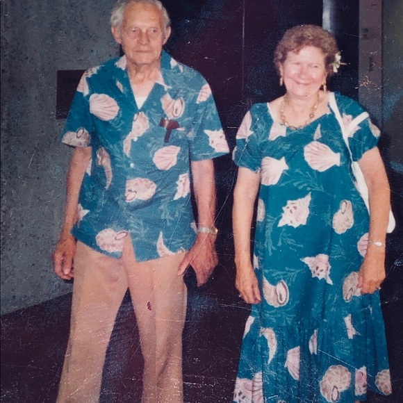 Vtg. His/Hers Hawaiian Shirt/Dress HILO HATTIE L - Picture 2 of 8